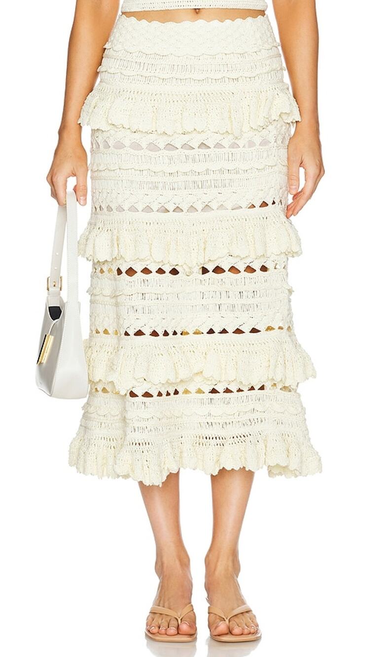 Zimmermann Crochet Ivory Waverly Skirt Size 0 / XS